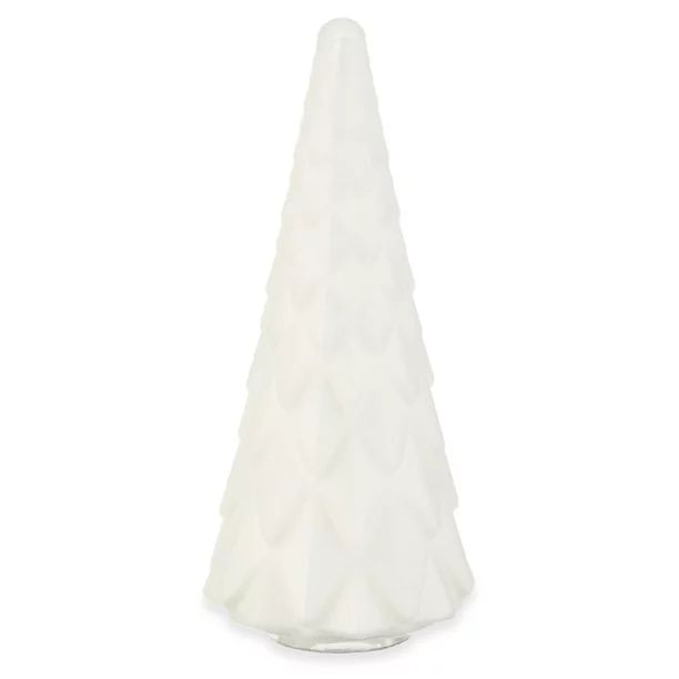 Holiday Time Christmas Beaded White Glass Tree Tabletop Decoration, 12-Inch | Walmart (US)