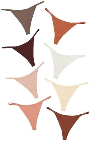DEANGELMON Seamless G-string Thongs for Women - No Show Thong Underwear Low Rise Stretch Panties ... | Amazon (US)