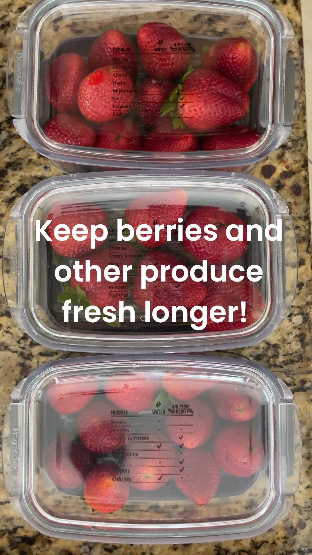 Stop throwing your berries away! These produce storage containers are the real MVP among the many kitchen goods I’ve tried. They keep our fruits, veggies, and salad lasting so much longer! I literally never have to throw berries away anymore. I have recommended these so many times, but have never really explained exactly how they work so well. 

The best part is the fact that you can wash the grapes/etc first and the container is designed to keep your produce stored in the ideal environment. The storage container actually IS a strainer/colander itself (so you could also store straight from the store, then wash as needed, like I do for broccoli). There’s a snap-on tray at the bottom to add water, to help produce items that need it to maintain adequate humidity, and air vents on each end of the box allowing you the option to close off or encourage airflow, again catering to the needs of your produce items. 

I love that there is no guess work involved in using these containers. Each container has examples of items you would put inside (leafy greens, peppers, grapes, etc.), as well as exactly how to store them, are printed directly on the lid. 

These are clear for keeping everything visible, so the kids are encouraged to help themselves to fresh healthy snacks! Having everything accessible and ready to eat is a game changer, and reduces food waste. These containers are my favorites hands down and will always have a spot on my LTK if you need them.🫐🍓🍇🍒

Related: food storage, how to store produce, refrigerator organization

#LTKHome