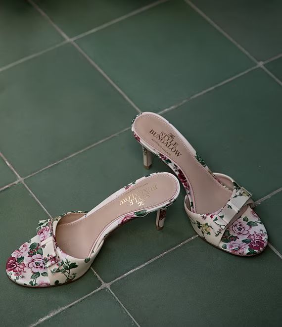 x The Style Bungalow Manana Floral Print Bow Slide Mules | Dillard's