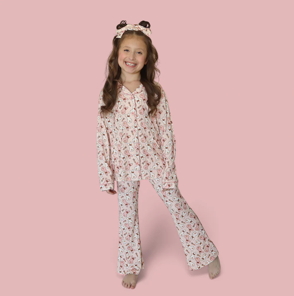 BUNNIES AND BOWS DREAM GIRL'S FLARE SET | Dream Big Little Co.