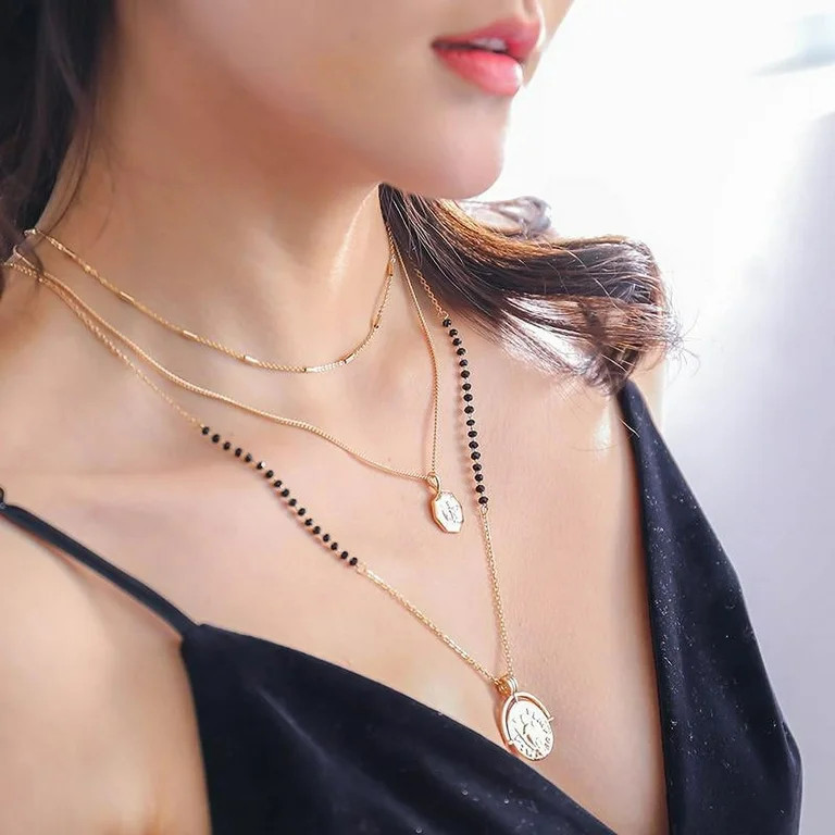 SEXY SPARKLES Multilayer Layered Layer Long Necklaces Chain for Womens Jewelry | Walmart (US)