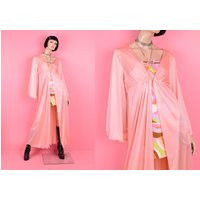 Vintage 70S Pink Bell Sleeve Peignoir/ Large/ 1970S | Etsy (US)