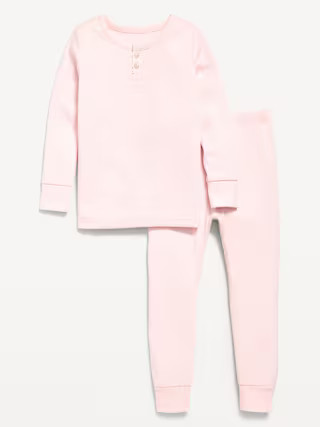 Snug-Fit Ribbed Henley Pajama Set for Toddler &amp;amp; Baby | Old Navy (US)