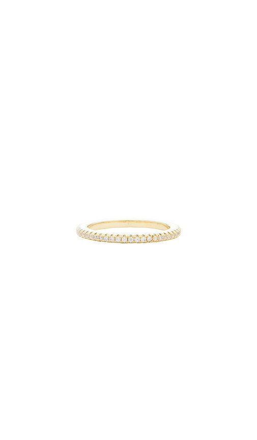 By Adina Eden Micro Pav? Thin Eternity Band Ring in Gold. Size 5 | Revolve Clothing (Global)