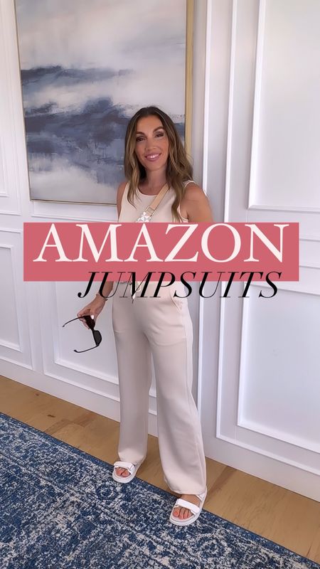 #momoutfit #traveloutfit #summercasual #summeroutfit 
Wearing size small in all these amazon jumpsuit, except the denim in an XS! I can’t stop wearing jumpsuits as an easy mom or travel outfit! One piece and you look fashionable. Also… this first jumpsuit is an EXACT air essentials dupe for $13.. no that’s not a typo. The original is $148...

#LTKfamily #LTKunder100 #LTKunder50