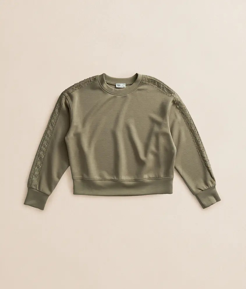 Girls - Lace Trim Pullover | Buckle