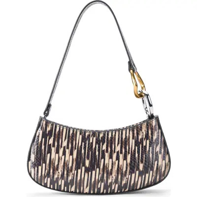 STAUD Ollie Leather Shoulder Bag in Porcupine Quill at Nordstrom | Nordstrom