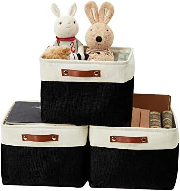 DECOMOMO Foldable Storage Bin | Rugged Canvas Fabric Cube Container with Handles | Great for Orga... | Amazon (CA)