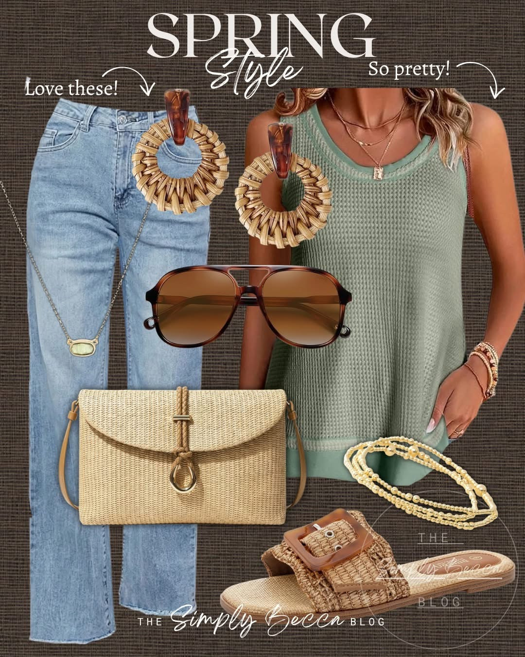 Spring style that’s comfortable, wearable, and actually cute. 

 #ltkwomens #ltkfinds #wovenclutch #green #LTKgrwm #LTKootd #LTKSeasonal