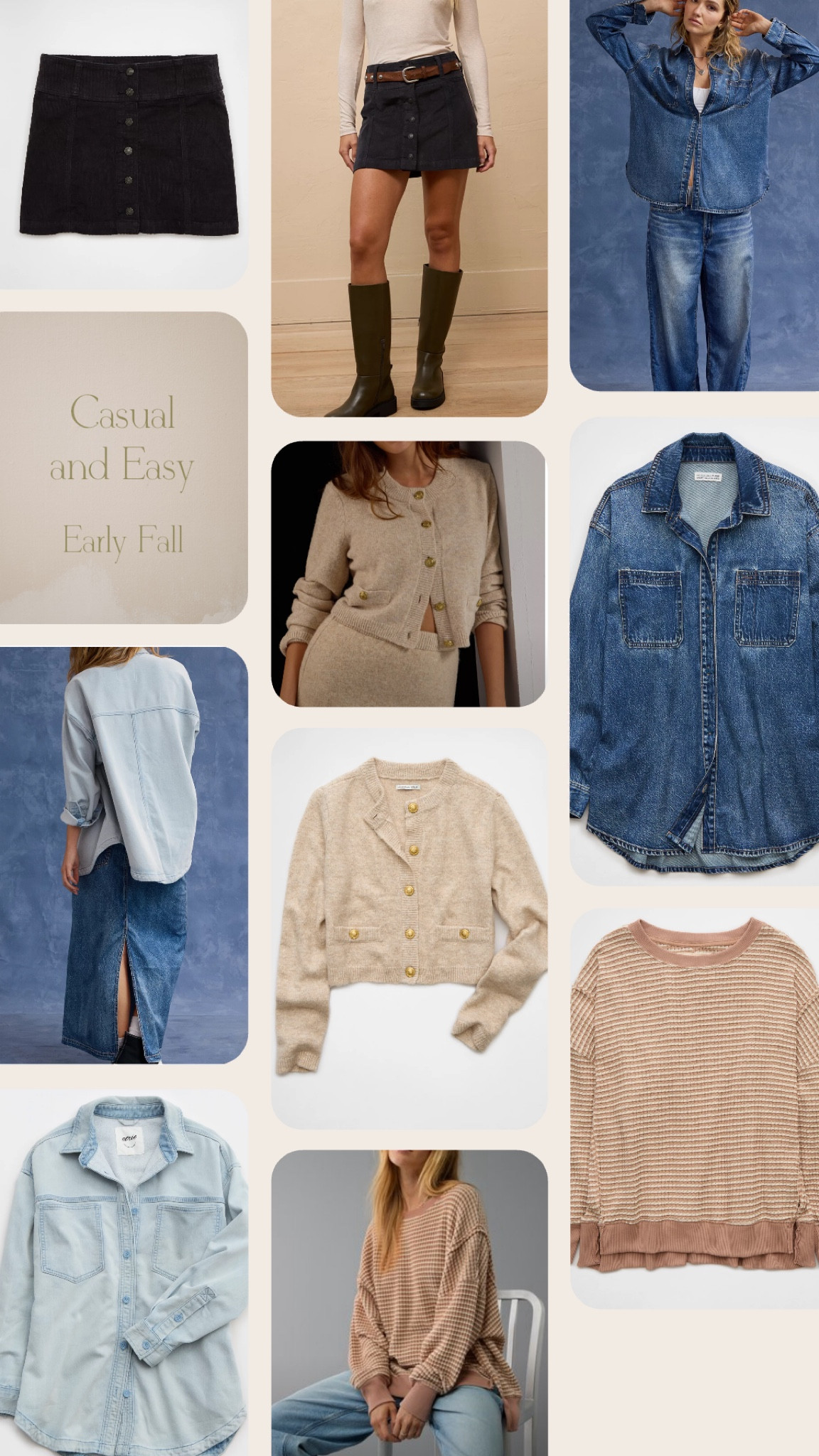 Back to School, Early Fall, American Eagle, Fall Fashion, Fall Sale, Denim, Casual and Easy, Stripe Shirt, Corduroy Skirt

#LTKFallSale #LTKFindsUnder50 #LTKBacktoSchool