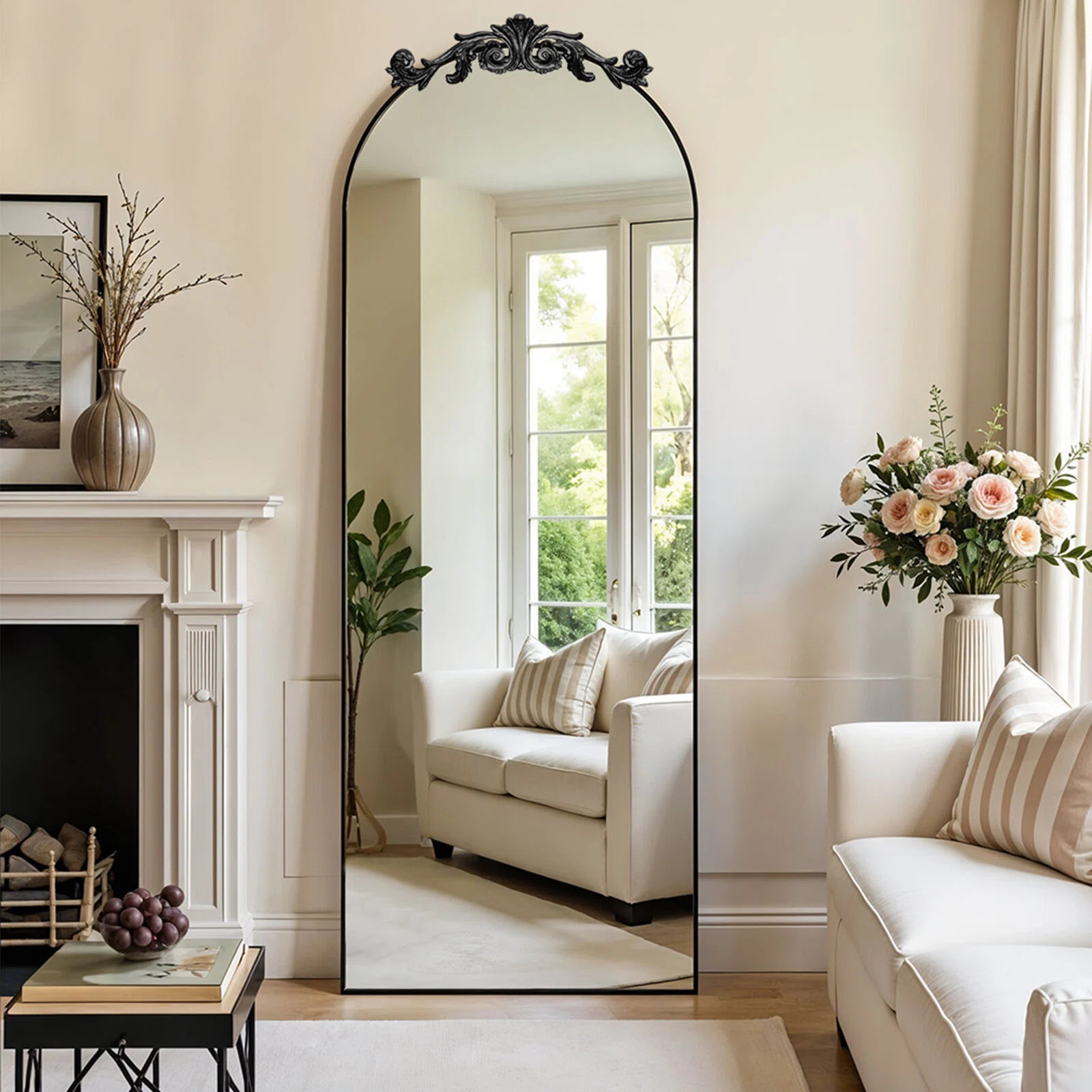 24x65 Inch Vintage Arch Accent Full Length Wall/Floor Mirror | Wayfair North America