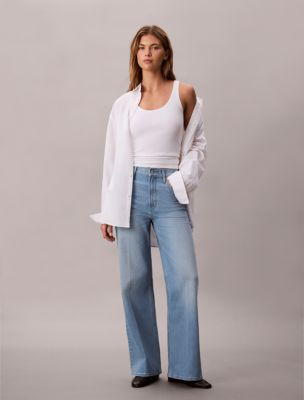 Ultra High Rise Wide Leg Fit Jeans | Calvin Klein | Calvin Klein (US)