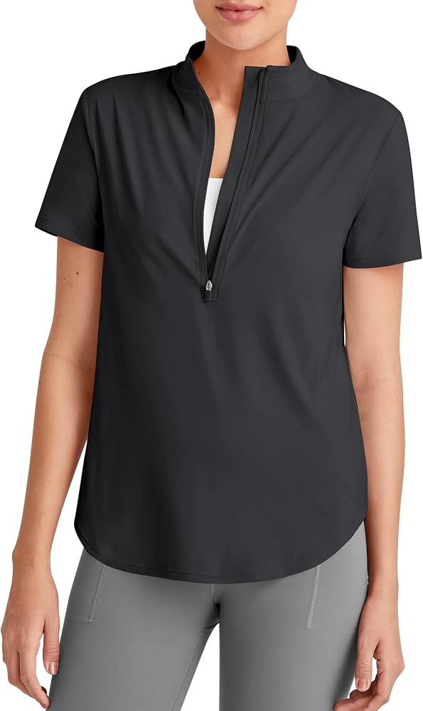 G4Free Skimetic UPF 50+ Womens Workout Tops Short Sleeve Half Zip Golf Shirts Loose Fit Athletic ... | Amazon (US)
