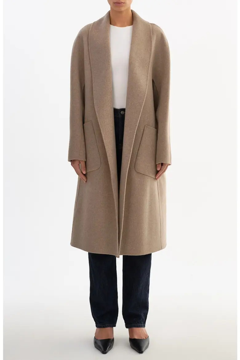 THARA | Shawl Collar Wool Coat (Women) | Nordstrom | Nordstrom