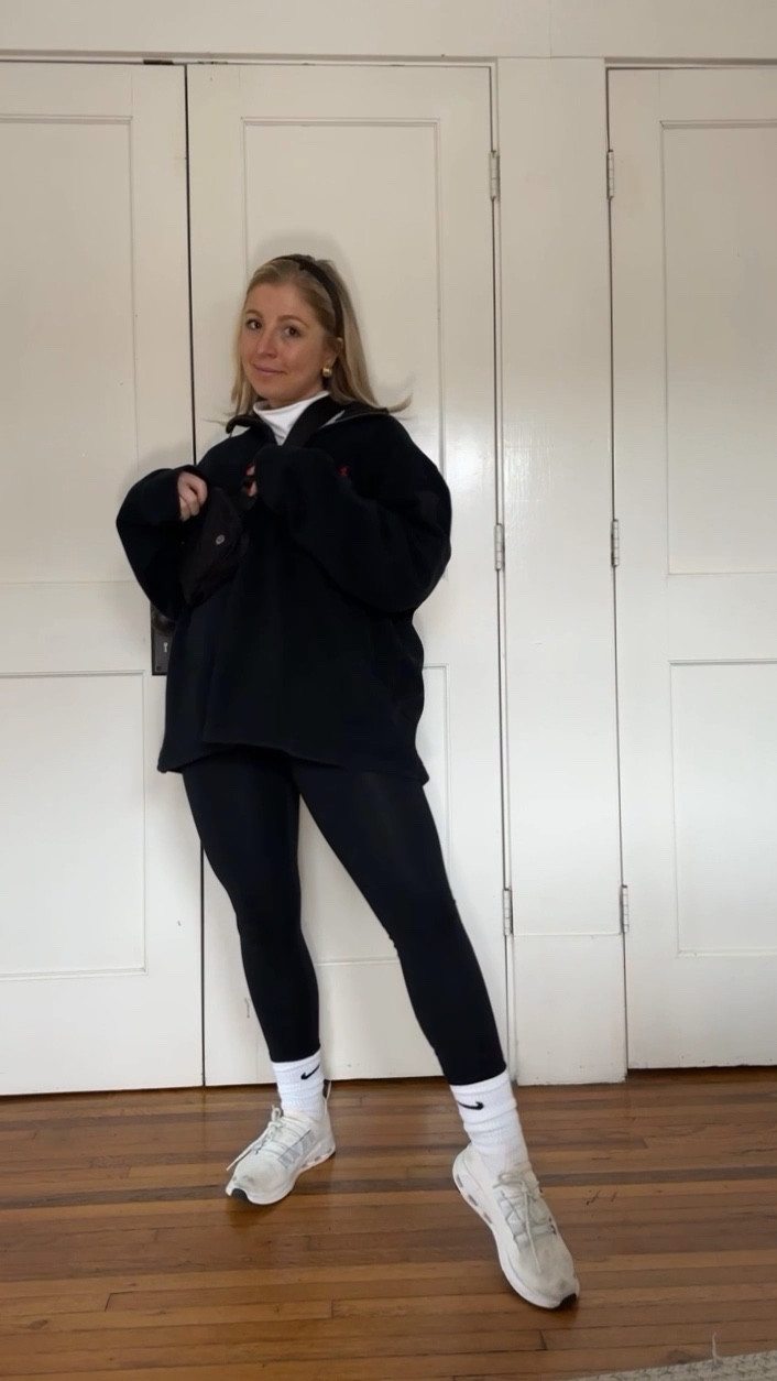 Preppy athleisurewear with Ralph Lauren. Wearing my husbands RL quarter zip. It’s a medium! 

#LTKfit #LTKstyletip #LTKSeasonal