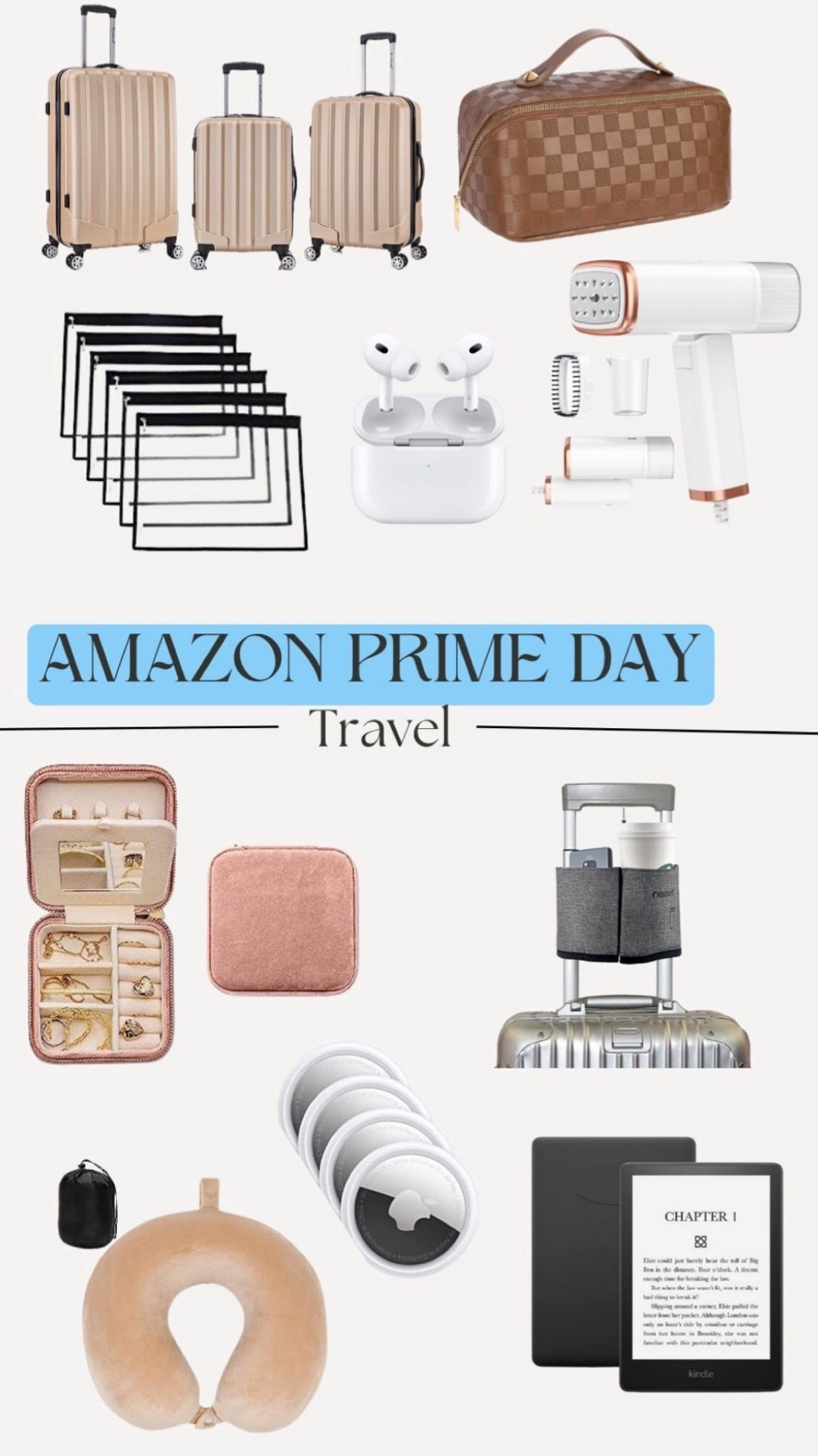 Amazon prime day travel finds 

Luggage 
Prime deals 
Prime days 
Amazon sale 
Suitcase 
AirPods 
Travel essentials 

#LTKSaleAlert #LTKTravel #LTKFindsUnder100