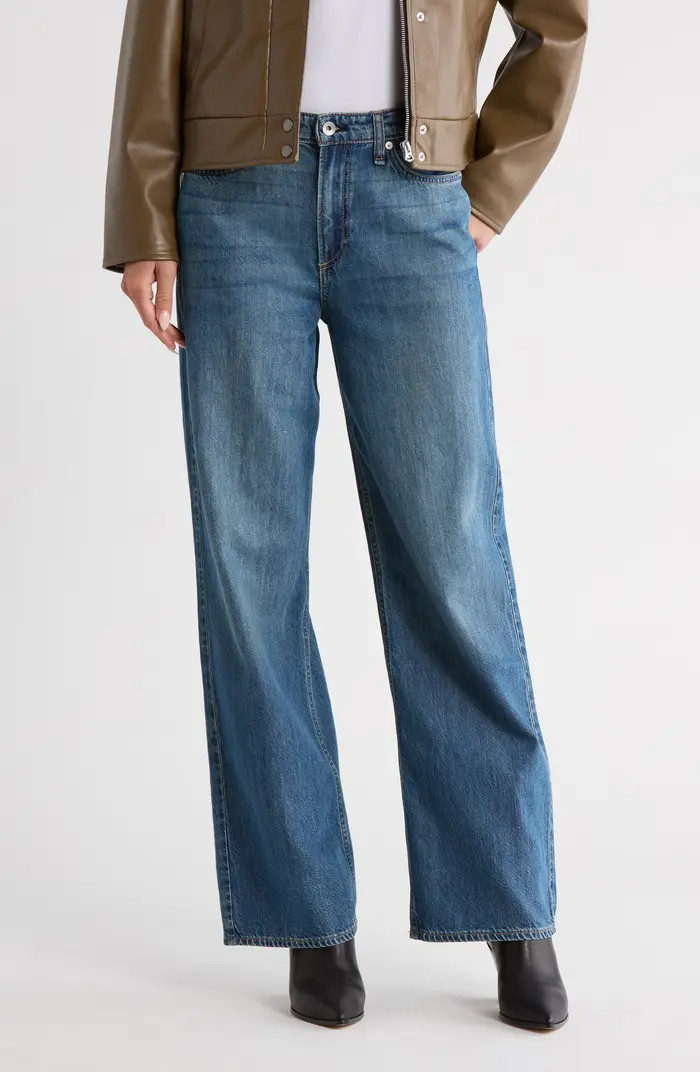 rag & bone Lori Mid Rise Wide Leg Jeans | Nordstromrack | Nordstrom Rack