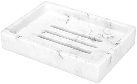 Luxspire Soap Dish Tray, Double Layer Draining Soap Holder, Detachable Soap Container Box for Bathro | Amazon (US)