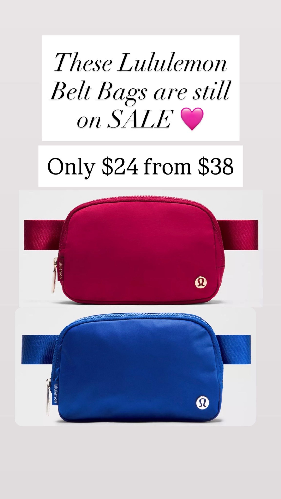 These Lululemon belt bags are $24 from $38 🩷💜

#LTKSaleAlert