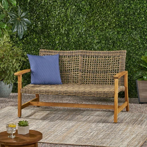 Maser Outdoor Woven Patio Chair with Cushion (Set of 2) | Wayfair North America