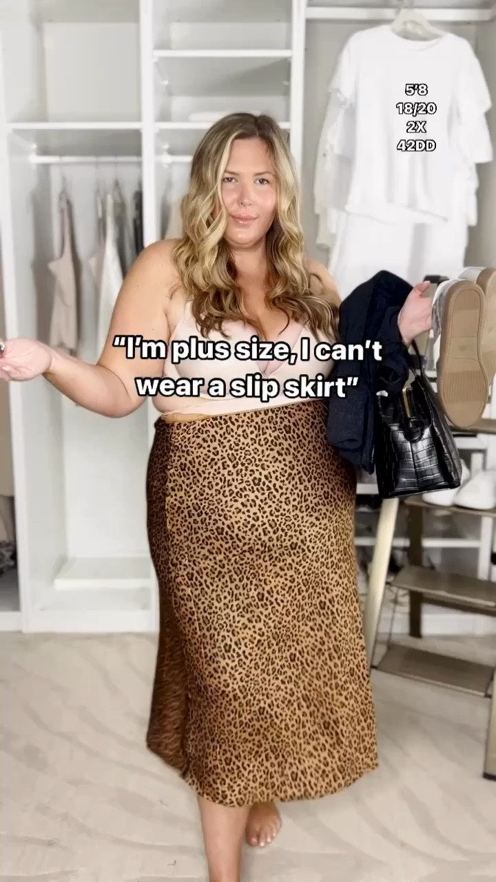 One word: STYLING ➡️ you’re plus sized, nothing is wrong with you! this is one way I LOVE to wear a slip skirt! I embrace mixing the vibes here of the satin with the sneaker and the casual oversized top! Get your regular size in the Aerie skirt (I wear XXL)  and the shirt is a 3x so size up!! 

#LTKSeasonal #LTKSaleAlert #LTKPlusSize