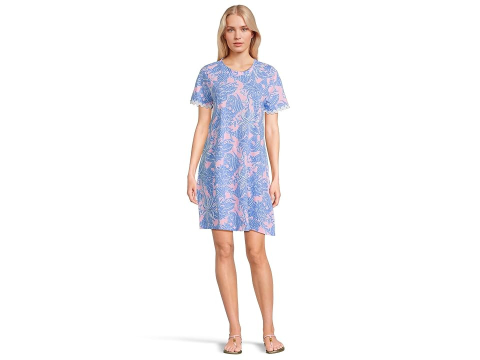 Lilly Pulitzer Cody Short Sleeve Dress Women's Dress Conch Shell Pink Up Scale : XXS, Cotton | Zappos