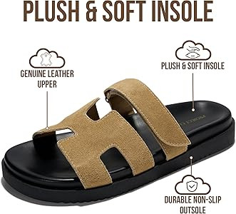 Project Cloud 100% Genuine Leather Sandals for Women Footwear - Stylish Womens Sandals with Plush... | Amazon (US)