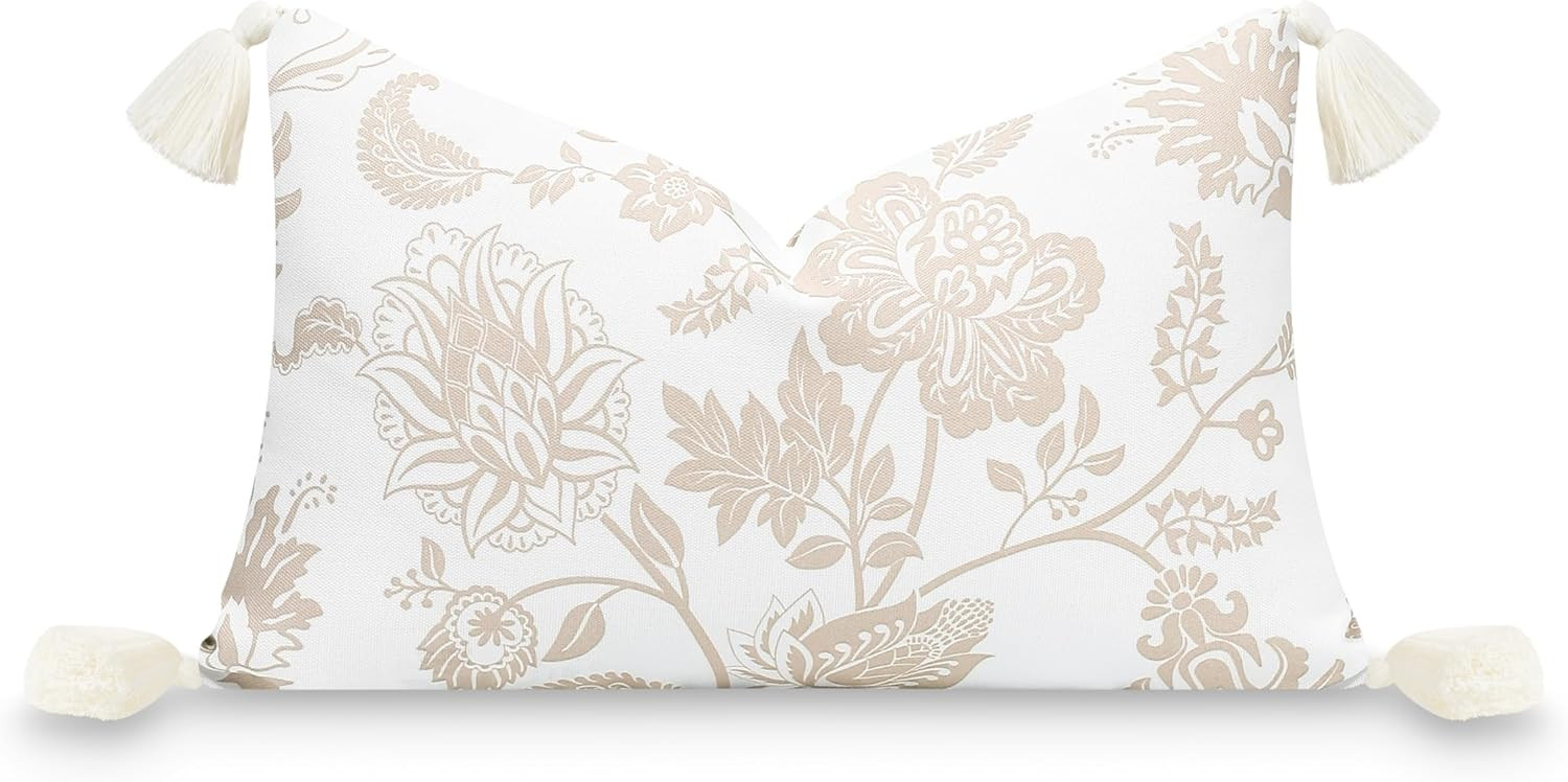 Hofdeco Premium Fall Coastal Patio Indoor Outdoor Lumbar Pillow Cover Only, 12"x20" Water Repelle... | Amazon (US)