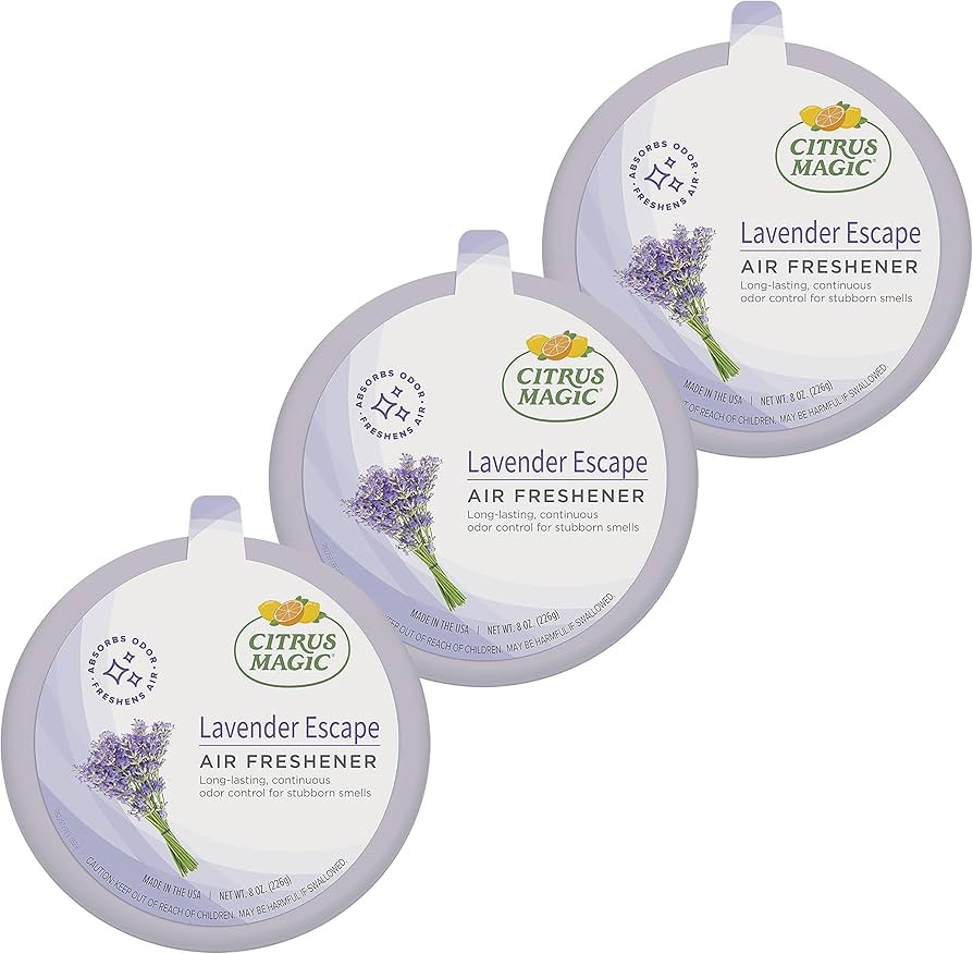 Citrus Magic Odor Absorbing Solid Air Freshener, Lavender Escape, 8-Ounce, 8 Ounce (Pack of 3), 3... | Amazon (US)