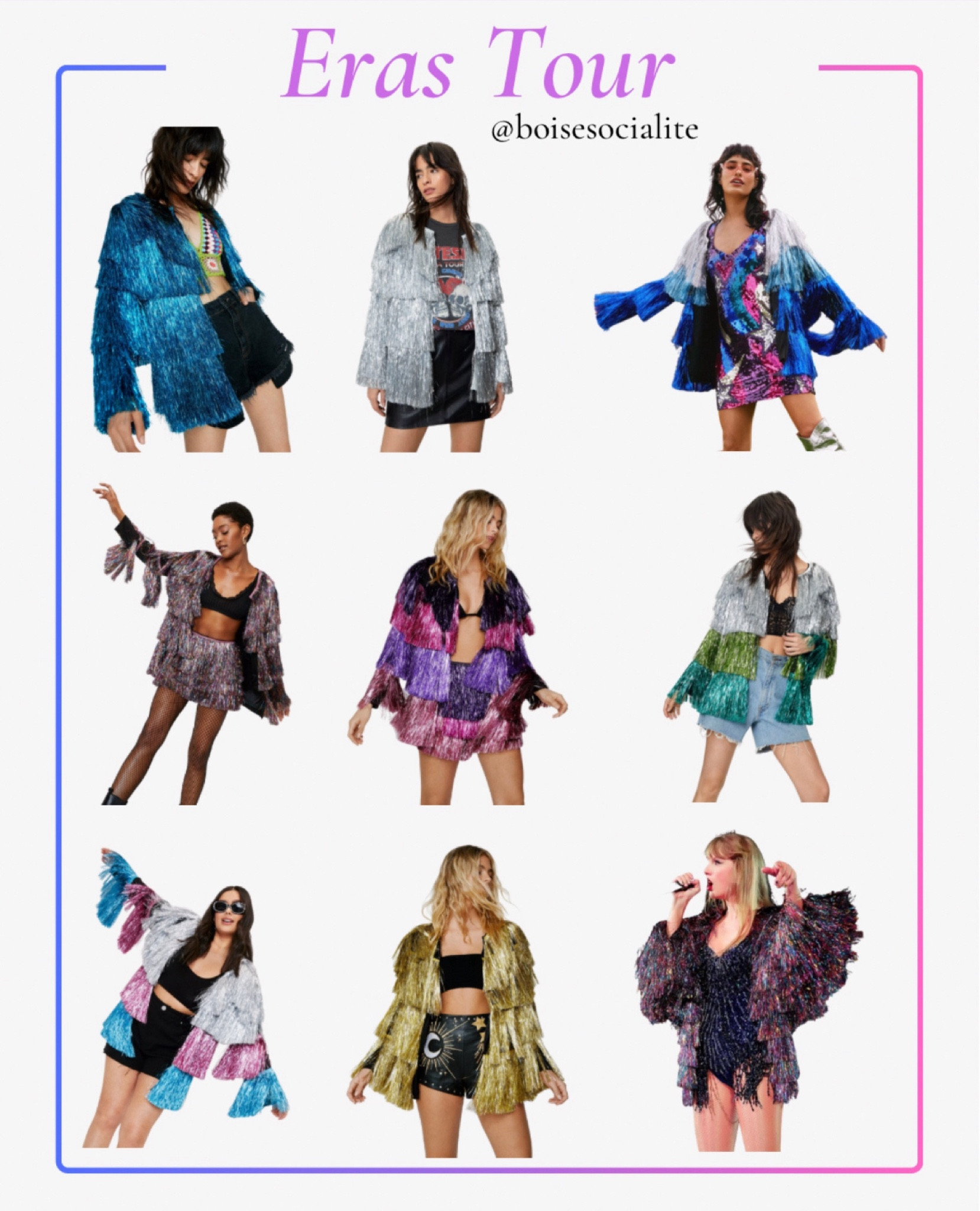 Taylor Swift Eras Tour Karma Fringe Tinsel Multi-color Jacket

#erastour #taylorswift #karmajacket #sparklejacket 

#LTKFestival #LTKstyletip #LTKparties