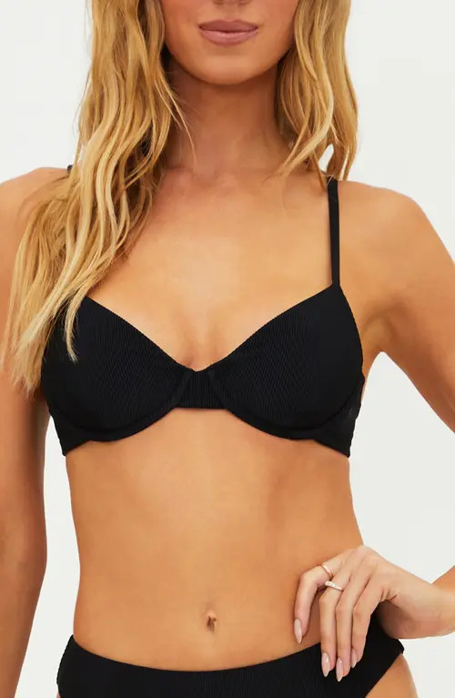 Beach Riot Camilla Underwire Bikini Top in Black at Nordstrom, Size X-Large | Nordstrom