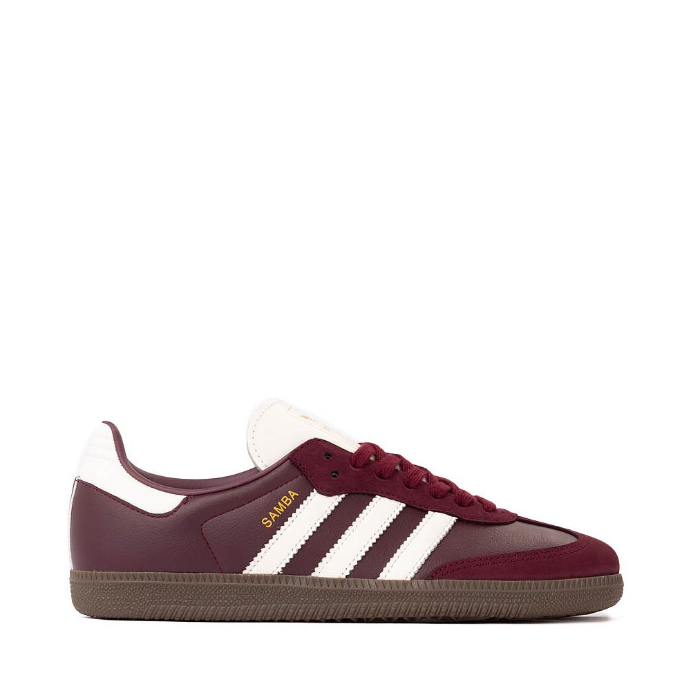 Womens adidas Samba OG Athletic Shoe - Maroon / Off White / Gum | Journeys