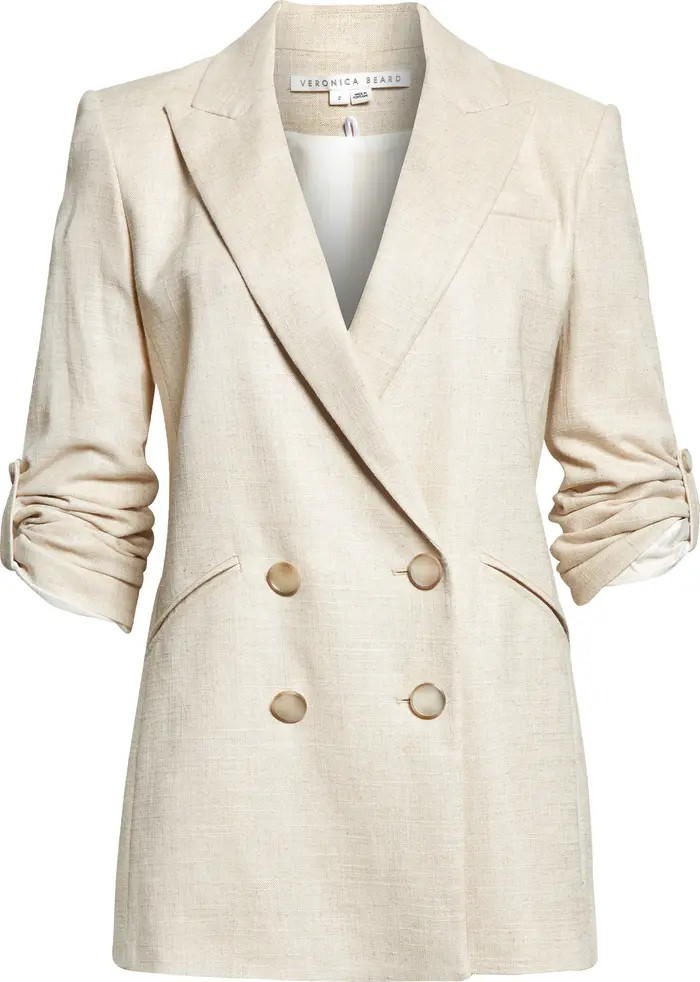 Parineti Tab Sleeve Linen Blend Jacket | Nordstrom