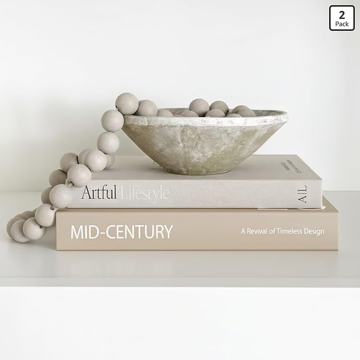 Aesthetic Decorative Books - Set of 2 Stylish Boxes Enhance Your Coffee Table, Bookshelf or Mante... | Amazon (US)