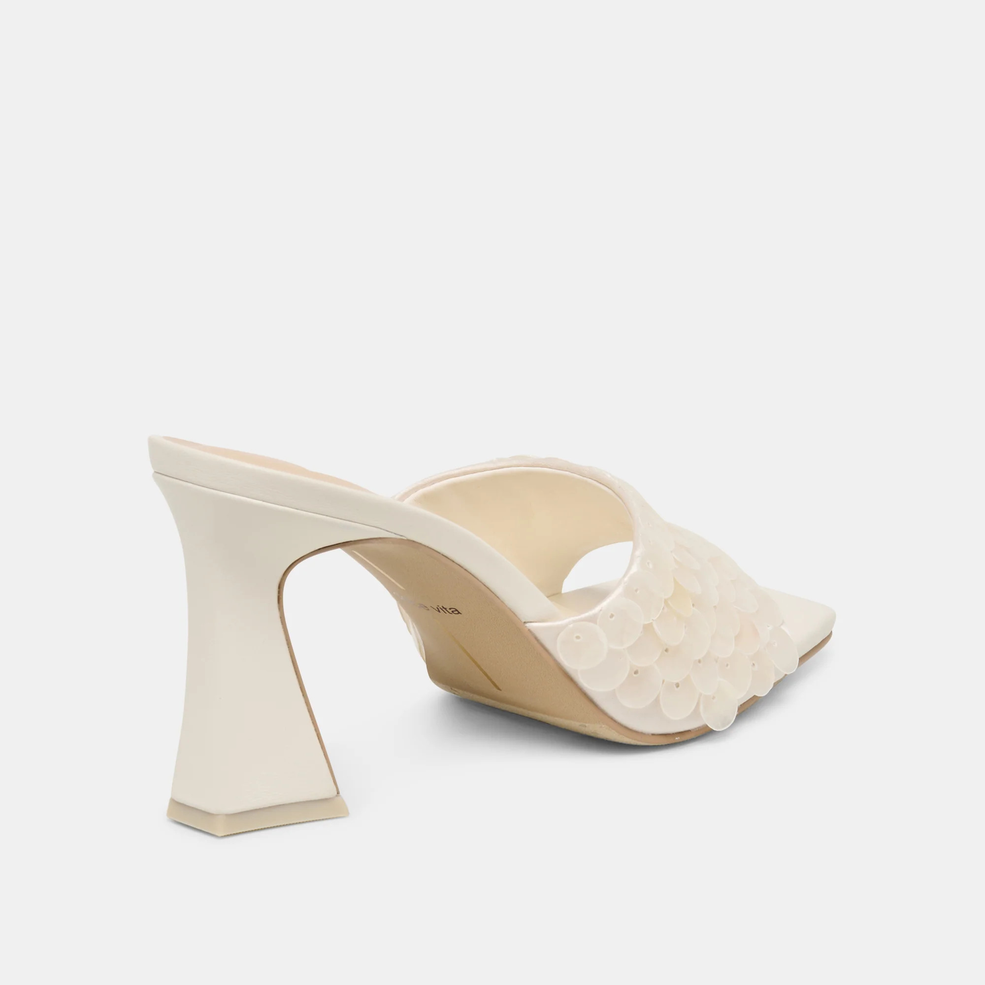Nandy Confetti Heels Ivory Sequin | DolceVita.com