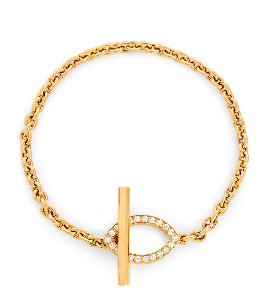 Yellow Gold and Diamond Fortuna Eye Bracelet | Harrods