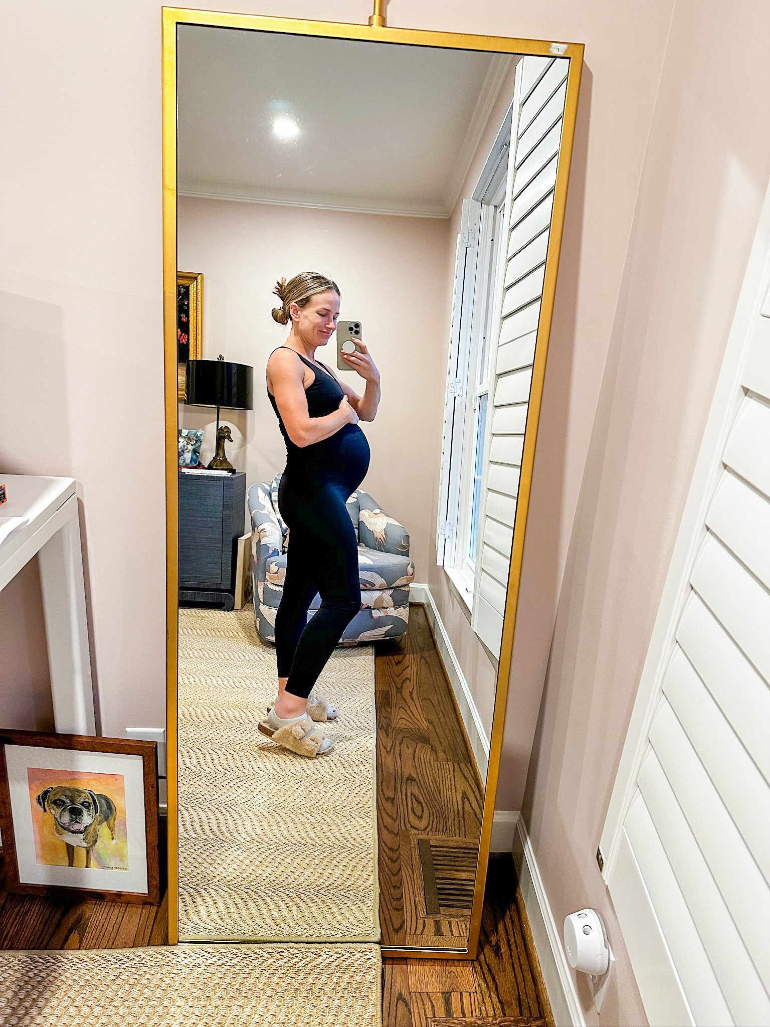 Wearing my favorite Amazon maternity leggings, a non-maternity workout top from Amazon, and the best fuzzy slippers from Amazon. Wearing an XS in the leggings and top, and a size 7 in the sandals. #amazonfashion #amazonfinds #amazonathleisure

#LTKSeasonal#LTKbump#LTKbaby