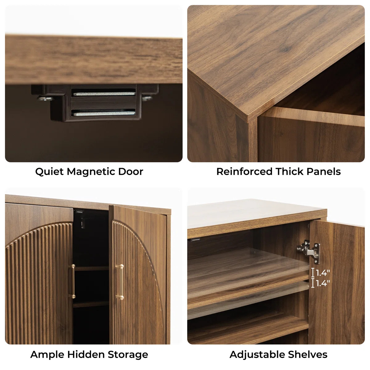 24 Pair Shoe Storage Cabinet with Adjustable Shelves | Wayfair North America