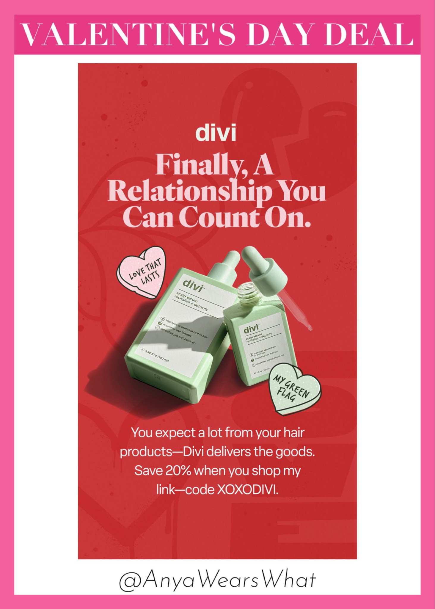 Get 20% off with code: XOXODIVI 💕
With consistent daily use, DIVI's award-winning Scalp Serum is clinically shown to improve overall hair and scalp health.
•90% noticed an improvement in the look of their hair’s fullness.
•87% noticed an increase in how dense their hair looked.
•82% noticed their scalp felt less dry.

Check out DIVI's scalp serum, shampoos, conditioners, dry shampoo, leave-in conditioner, hair supplement and more! 🌿

#hair #scalp #scalpserum #naturalhaircare #haircare #natural #clean #cleanbeauty #ltkbeauty #hairserum #hairsupplements #shampoo #conditioner #dryshampoo #ltksale #ltksalealert

#LTKMostLoved #LTKFindsUnder50 #LTKWatchNow