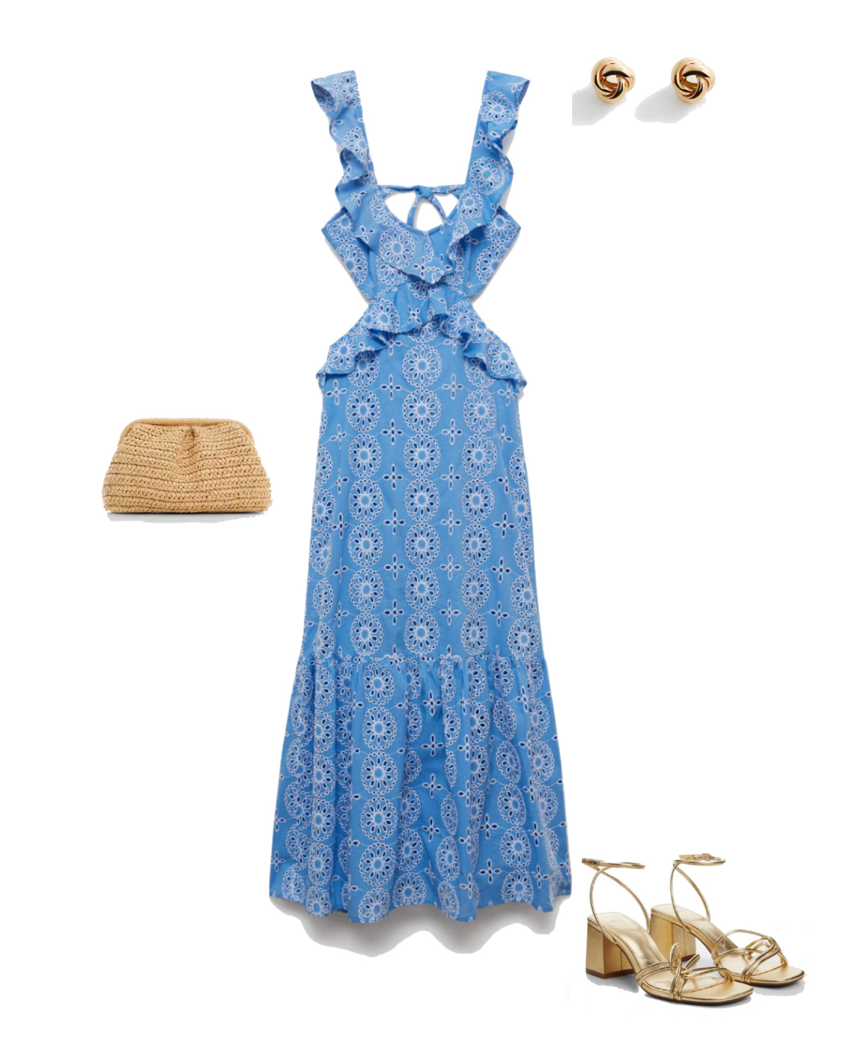 Blue embroidered dress outfit💙

#LTKeurope #LTKsummer