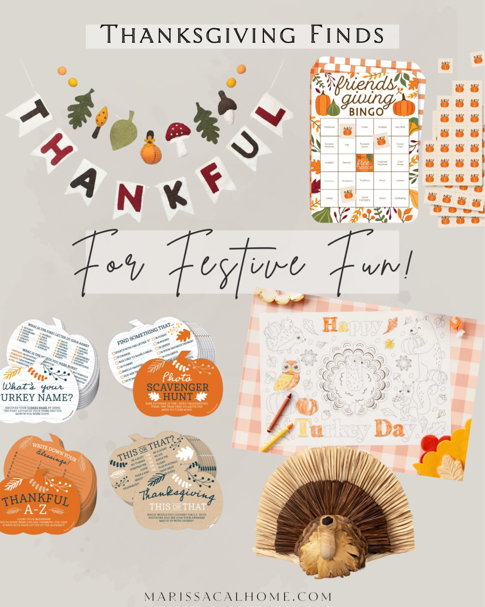 Thanksgiving family games // kid friendly // bingo // game night // tabletop decor // turkey decor// banner // Amazon finds

#LTKHoliday #LTKHome #LTKSeasonal
