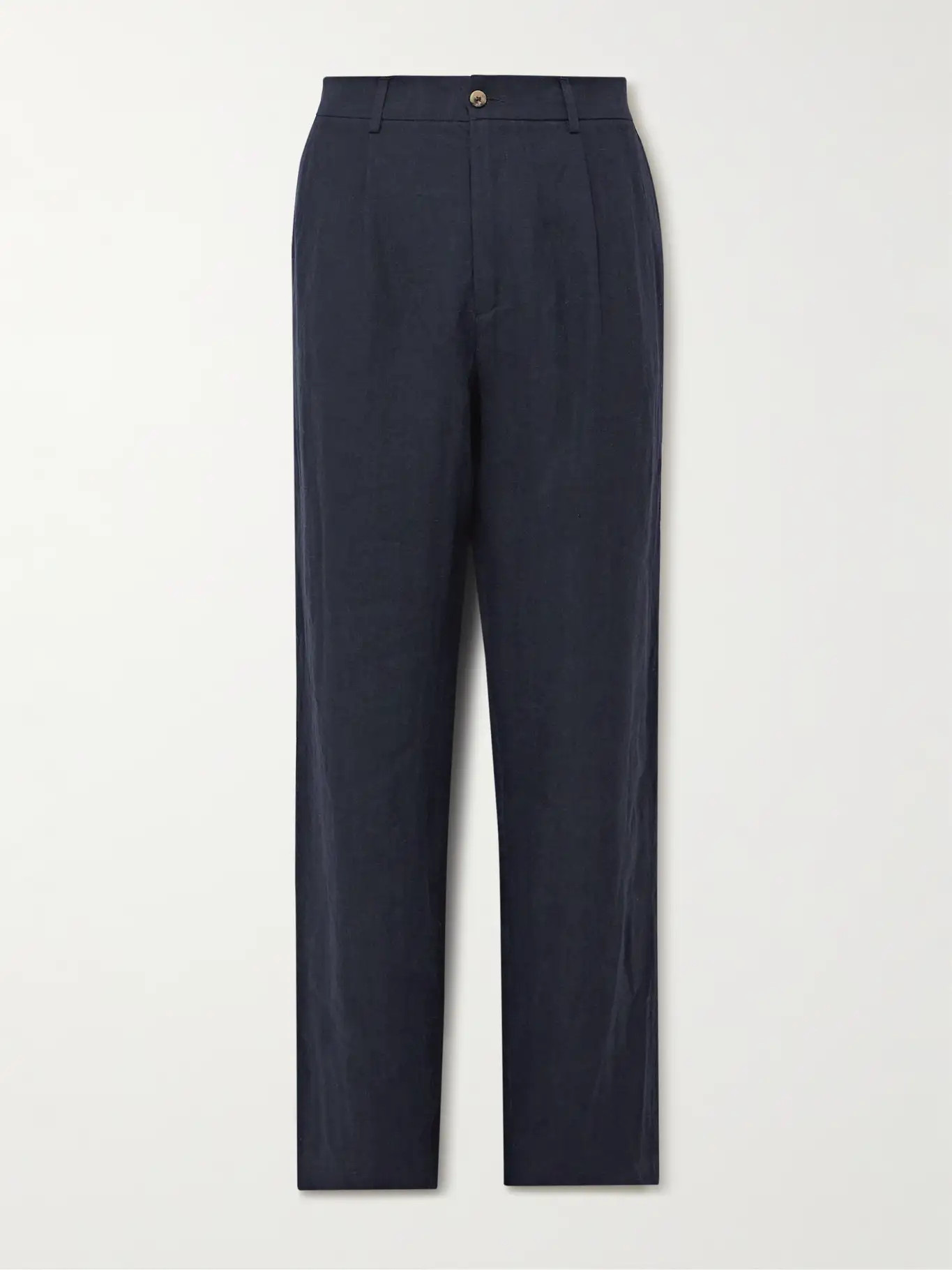 Straight-Leg Pleated Linen Trousers | Mr Porter (UK)