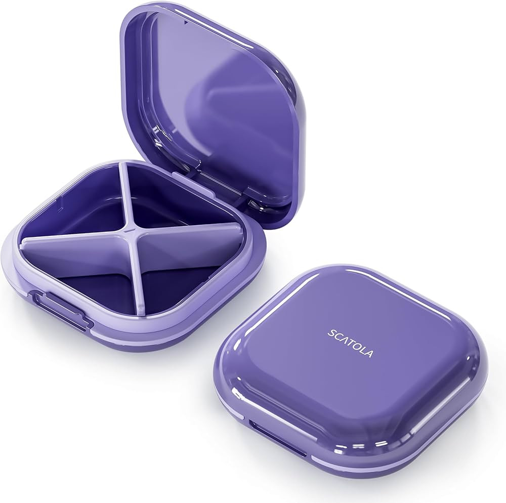 ONTERATE Small Pill Case, Travel Pill Organizer, Small Pill Box, Pill Container for Purse 4 Compa... | Amazon (US)