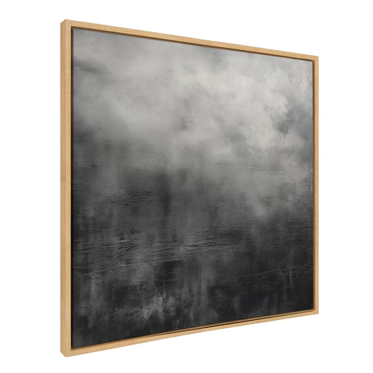 Kate & Laurel All Things Decor 30"x30" Tonal Abstract Black Gray Framed Canvas by The Creative Bu... | Target