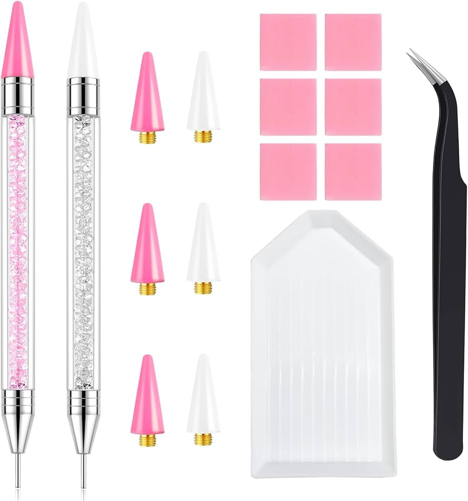 Rhinestone Picker Tool, 2 Bedazzling Pen, 6 Extra Wax Tips&Tweezer | Amazon (US)