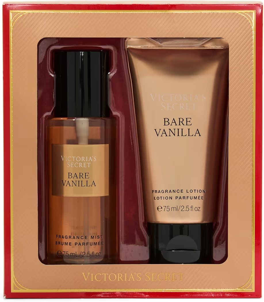Victoria's Secret Bare Vanilla Mini Fragrance Duo Gift Set, Notes of Soft Cashmere | Amazon (US)