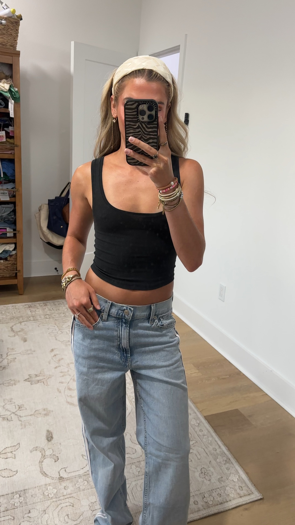 Gap size 24/00 low rise loose baggy side stripe jeans. A vintage-inspired fit with an effortless slouch.

Fit: A full-length loose jean that's fitted on the waist & relaxed all the way down.
Fabric: 99% Regenerative Cotton, 1% Stretch.
Stretch: Low Stretch Jeans. Authentic denim with a soft & easy lived-in feel.​
Rise: Low Rise Jeans.
Look: A classic loose jean in a medium wash.
Details: Zip fly, five-pocket styling, & taped side stripes.

#LTKootd #LTKSaleAlert #LTKSeasonal