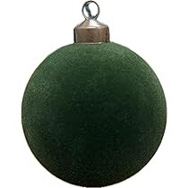 Hobby Lobby Flocked Round Christmas Ornaments, 3.15 inches (80 mm) Diameter, Pack of 8, Shatterpr... | Amazon (US)