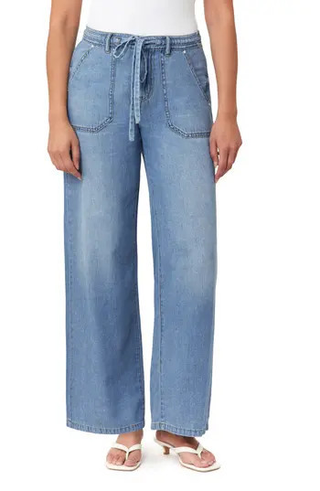 Kensie Drawstring Waist Wide Leg Jeans in Pippa at Nordstrom Rack, Size 28 | Nordstrom Rack